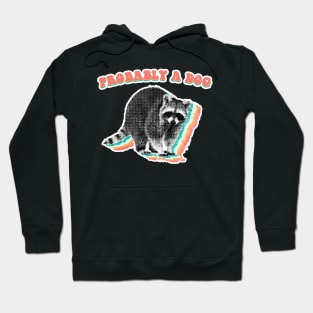 Probably a dog - retro raccoon trash panda Hoodie